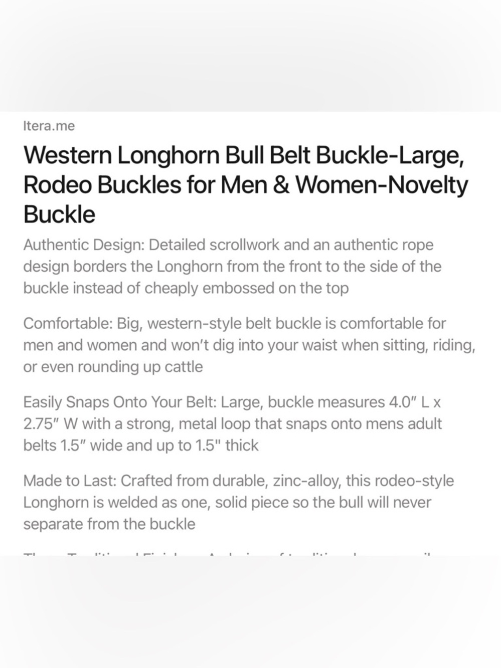 Western Belt Buckle - Picture 11 of 11